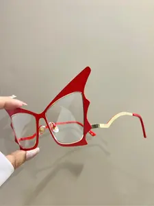 Cat Eye Frame Eyeglasses, Trendy Anti-blue Light Eyeglasses for Women & Men, Trendy Casual Eyeglasses, Fashion Eyeglasses for Work, Daily Clothing Decor, Perfect for Student Daily Use, Trendy Frames