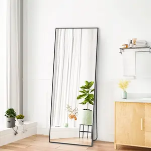 64x21 Rectangle Full Length Mirror, Full Body Standing Mirror Floor Mirror