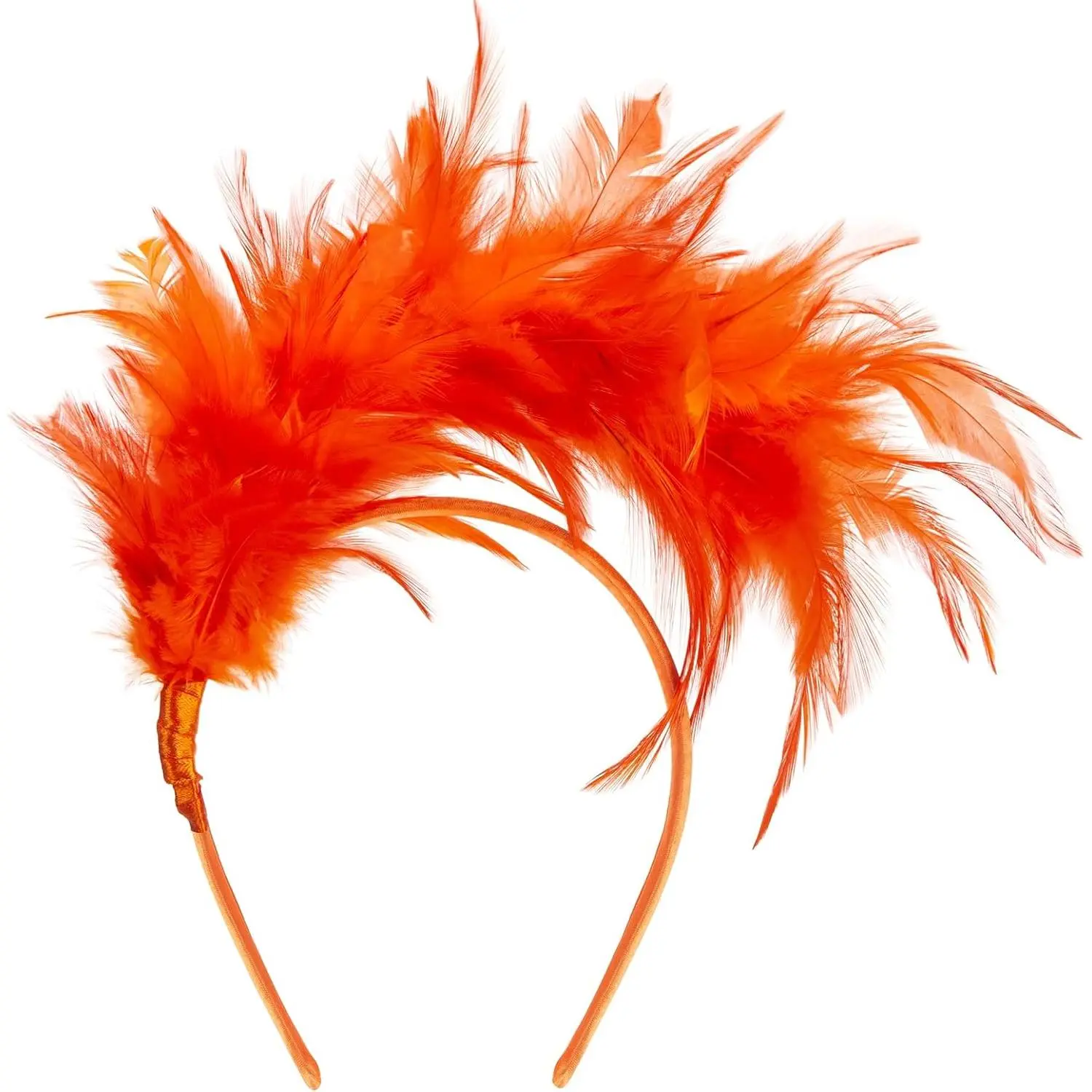 Women's 1920s Lightweight Bendable Feather Fascinator Headband - Kentucky Derby, Cocktail Event Hair Accessory