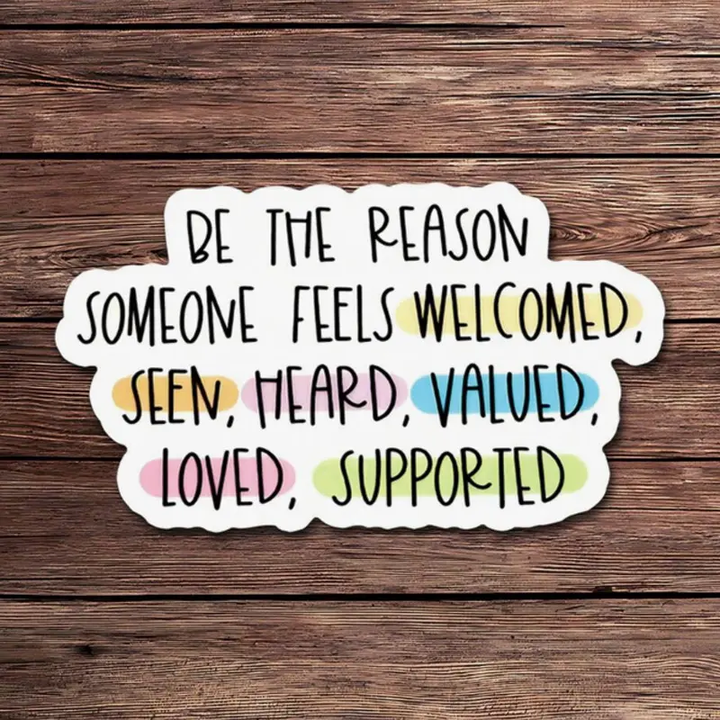 Be The Reason Sticker – Inspirational Vinyl Decal For Laptops, Water Bottles, And Journals | Positive Affirmation Gift For Friends And Family | Support And Care Motivational Quote Decorative Stickers Art Stickers