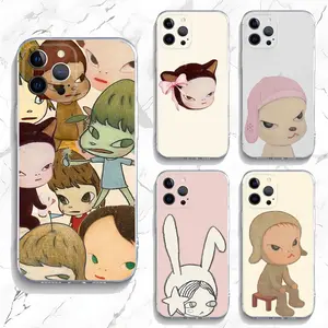 Y-Yoshitomo N-Nara Art Phone Case For iPhone 17 16 15 14 13 12 11 Plus Pro Transparent Silicone Soft Protector Cover Shockproof Cellphone Protection