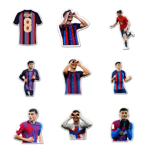 Pedri Sticker Pack 9 PCS Vinyl, Sport Car Wall Kid Phone Book Stickers, Funny Sticker Decal Decor