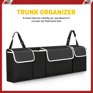 Back Seat Organizer Interior Accessories Car Trunk Storage Bag Oxford w/ 4Pocket