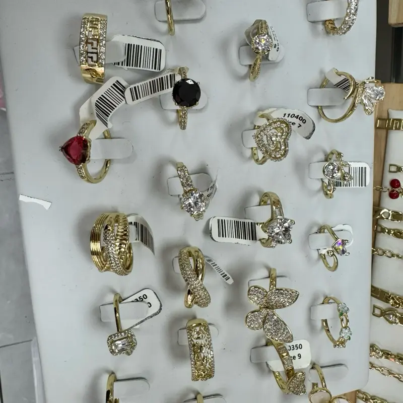 Lote anillos dama include display