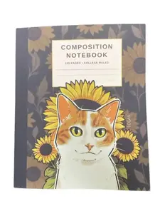 Sunflower Cat Composition Notebook - Writing and Note-taking for School and Office