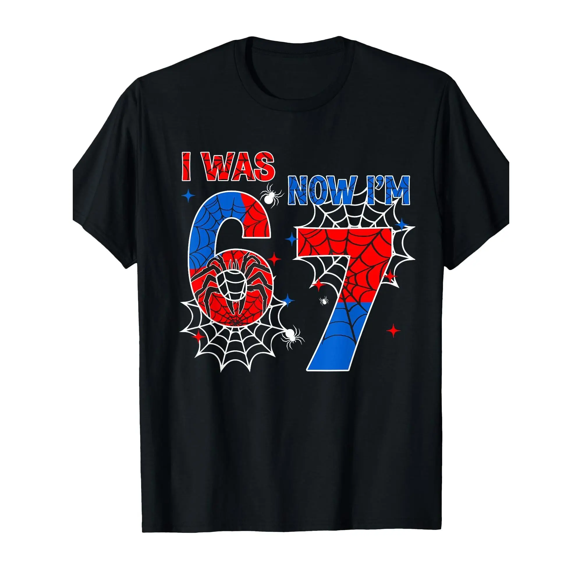 I Was 6 Now I'm 7 Birthday Boy T-Shirt - Unisex 7th Birthday Party Outfit, Number 7 Design, Machine Washable - All-Season Gift for 7-Year-Olds(3Y-13Y)