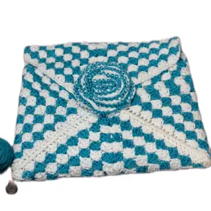 Handmade Crochet Tech Sleeve | Ocean Frost Laptop Sleeve | Decorative Crochet Device Cover
