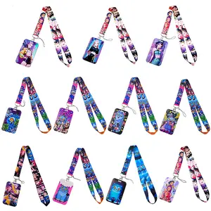 K-Pop Hunter Girl Group Phone Lanyard Card Case, Bus Student ID Work Certificate Hard Shell Protection Cover