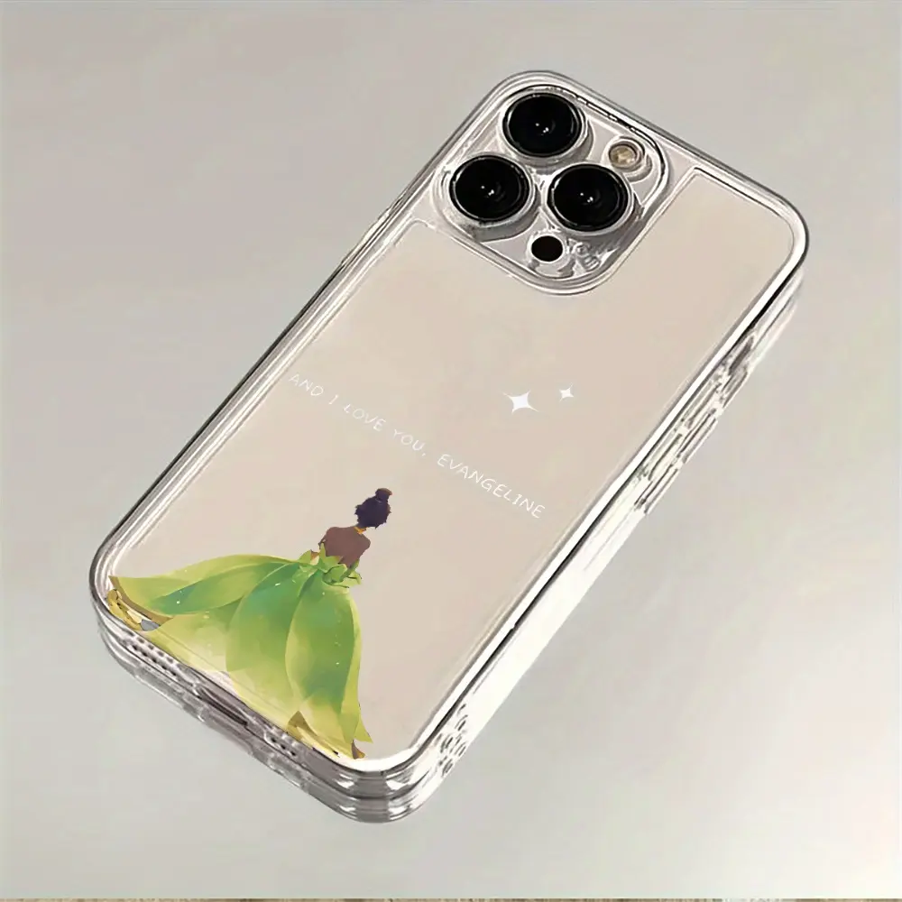 Tiana'S Enchanting Love Design Clear Space Shell, TPU Shock-Resistant Full Coverage Precision Protective Case, Compatible with for iphone Models 11/12/13/14 Pro/15 Plus/16 17 Air  Pro Max And Other Various Versions.