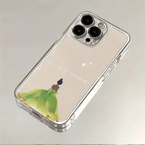 Tiana'S Enchanting Love Design Clear Space Shell, TPU Shock-Resistant Full Coverage Precision Protective Case, Compatible with for iphone Models 11/12/13/14 Pro/15 Plus/16 17 Air  Pro Max And Other Various Versions.
