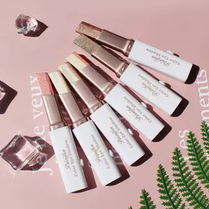 Two Color Eyeshadow Stick Set Cosmetic PearlescentMatte Highlighter Eye Shadow Glam Natural Long LastingWaterproof Not Easy To Take Off Makeup