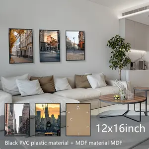 1/3pcs 30x40cm(12×16inch) PVC Picture Frame Set, Durable Multi-Functional Wall-Mounted Frames Wall Gallery Frames for Photos Art Certificates, Ideal Home Office Decor Gift Choice