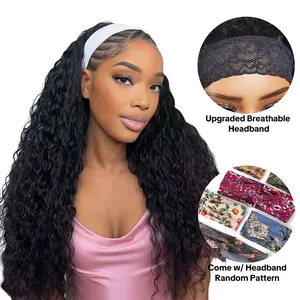 【NEW】Nadula Glueless Water Wave Headband Wig With Drawstring 100% Virgin Human Hair Secure Fit Lightweight Easy Wear No Glue All-Day Comfort TikTokShopStockUp