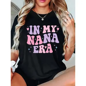 Graphic T-Shirt In My Nana Era Baby Announcement For Grandma Mother's Day T-Shirt |   grandma gift, baby announcement, nana era, pregnancy reveal, mothers day gift, family surprise, trending gift, fyp