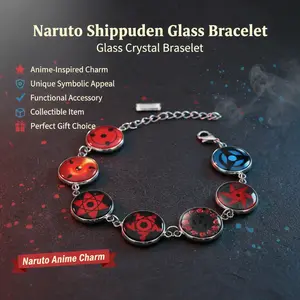 Accessories Naruto Shippuden Ultimate Ninja Blazing Jujutsu Time Gem Bracelet Glass Crystal Bracelet Jewelry motivational gift stretch bangle stylish daily