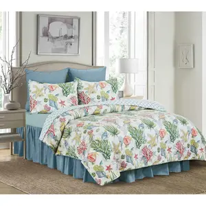80" x 110" Shellwood Sound 1-Piece Twin Bedspread by Valerie