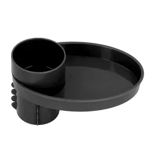 2026 Car Seat Food Tray with Rotating Cup Holder – Turns Your Toddler's Backseat into a Mini Café, Perfect for Holding Snacks, Toys, Books, and Drinks During Mess-Free Road Trips
