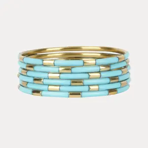 Turquoise Veda Bangles - Set of 6