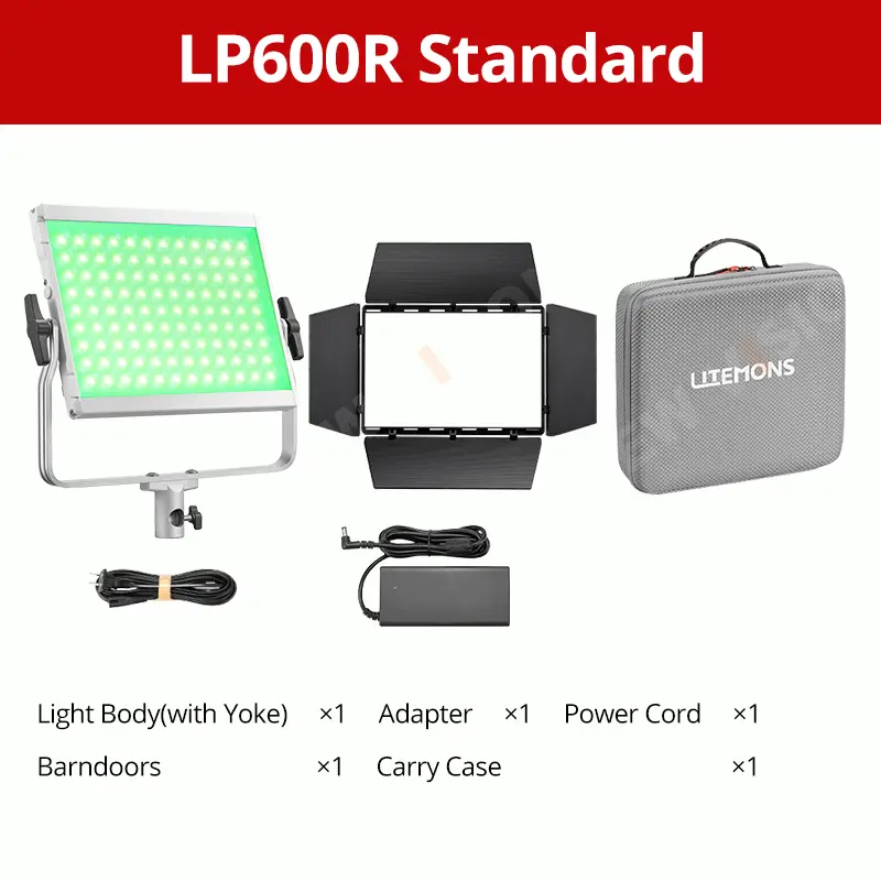 Godox LP600R Film and Television Grade LED Panel Light RGB Adjustable Bi-Color Panel Light for Still Life Photography, Outdoor Vlog, DSLR Camera, and Mobile Live Streaming Fill Light