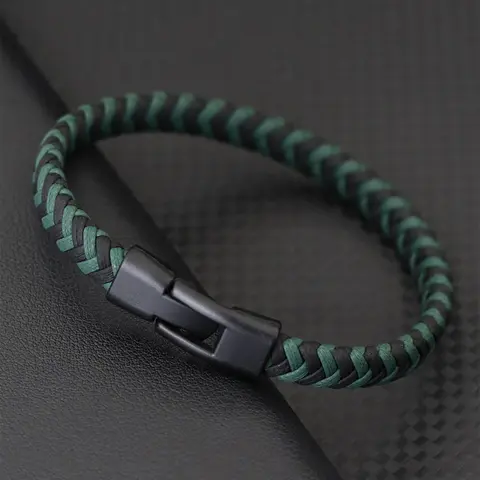 Men's Minimalist Temperament Plain Color Braided Bracelet, Casual Trendy Stackable Bracelets, Fashionable Bracelet Style, Fashionable Jewelry for Daily & Party Decoration, Braided Jewellery
