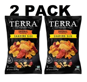 Terra Original Sea Salt Vegetable Snack Chips Sharing Size 8.2 oz 2 Pack Vegan Gluten Free Non GMO Real Vegetables Hain Celestial Group