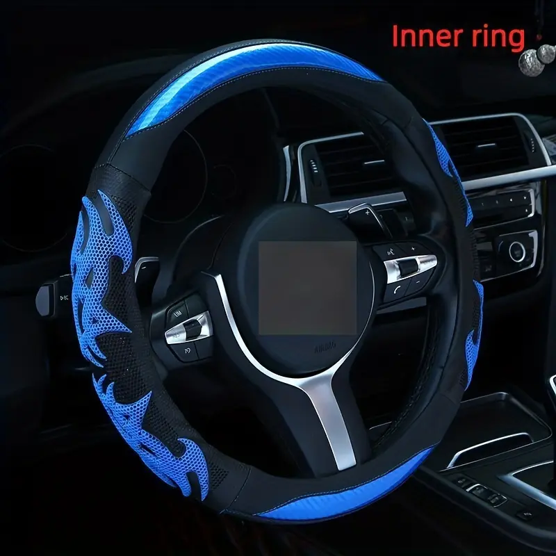Four Seasons Universal New Car Steering Wheel Cover in Faux Leather Film Fashion Sports Design