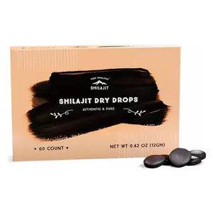 Pure Himalayan Shilajit Dry Drops, 100% Pure Natural Shilajit Supplement, Max Potency 85+ Trace Minerals & Fulvic Acid