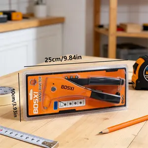 1pcs high-strength manual nail puller made of manganese steel, single rivet gun punching pliers, rivet gun fixed for toilet, kitchen and household articles, leather shell, reasonable lever and labor-saving rivet gun.