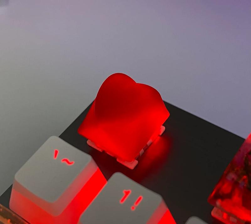 Red Heart Keycap Compatible with Cherry MX Keyboard