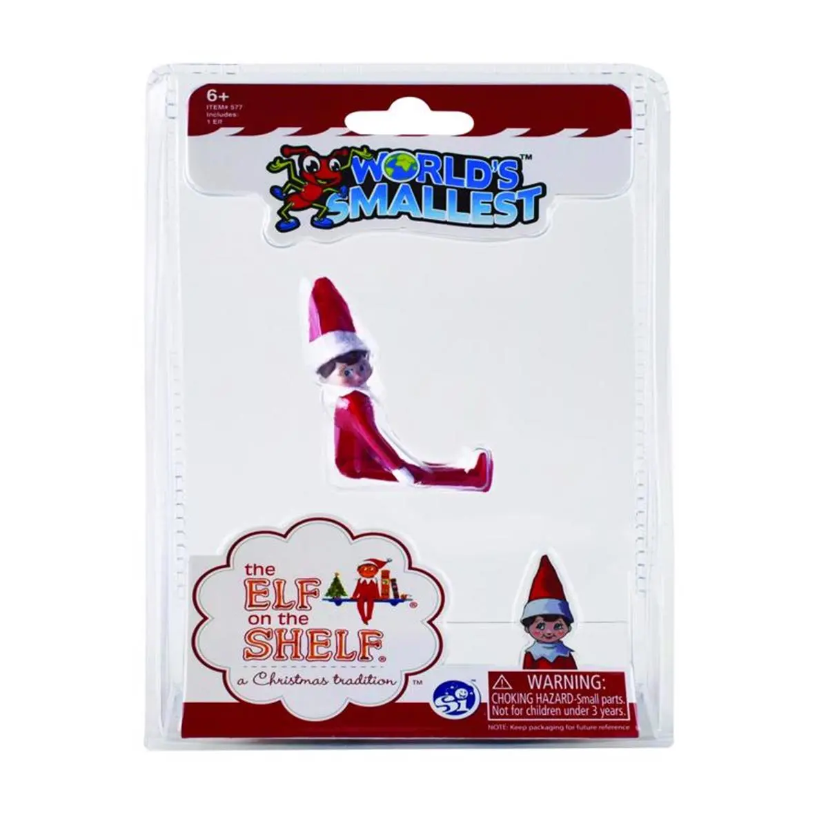 212 MAIN World's Smallest Articulated Elf On The Shelf - Red Christmas Hat Miniature Decoration, Ornaments, Fits Small Spaces, Office/Commercial Furniture Accent, Collectible for Ages 6+