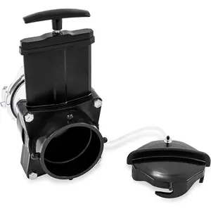 Camper/RV Gate Valve - Features Built-In 3.5-Inch Clear Adapter & 4 Bayonet Prongs - Fits 3-Inch Sewer Fittings & Connects Easily to RV Drain Pipe (39053)