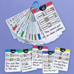 Learning Flashcards, Bilingual Flash Cards, 64 Cards/set English Words Learning Card, Educational Cognitive Game, Children Memory Teaching Aids