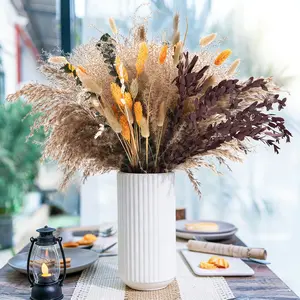 Dried Flower Bouquet Set, 66/80/110 Stems, 43cm Tall, Pampas Grass, Reed, Rabbit Tail Grass, Living Room/motel Decor, Atmosphere Enhancer