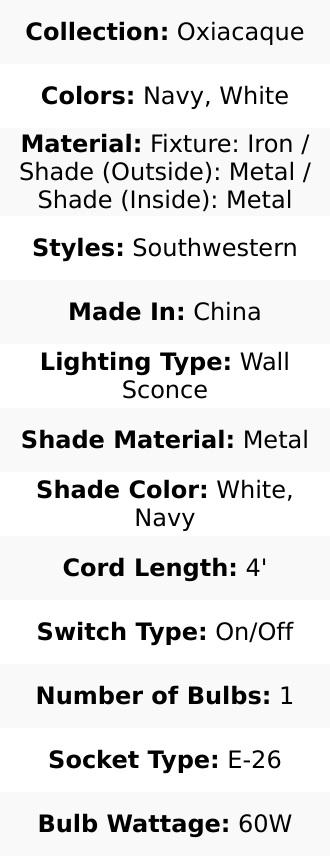 Aqua Blue Rustic Wall Sconce for hallway or bedroom lighting