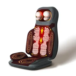 Shiatsu Back Massager with Heat, 3D Kneading MassageChair Pad, Electric Full Body Seat Cushion for Neck &Shoulder, with Movable Multifunctional Leg & FootMassager, Fits 62-69 Inches