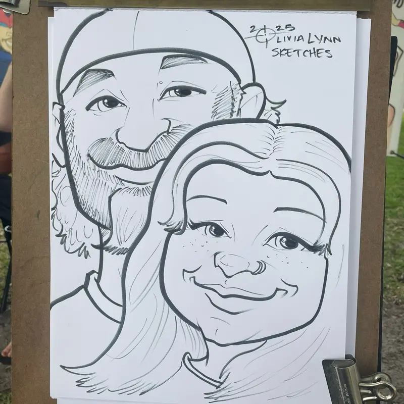 B&W Caricature — (2 People) $27.99