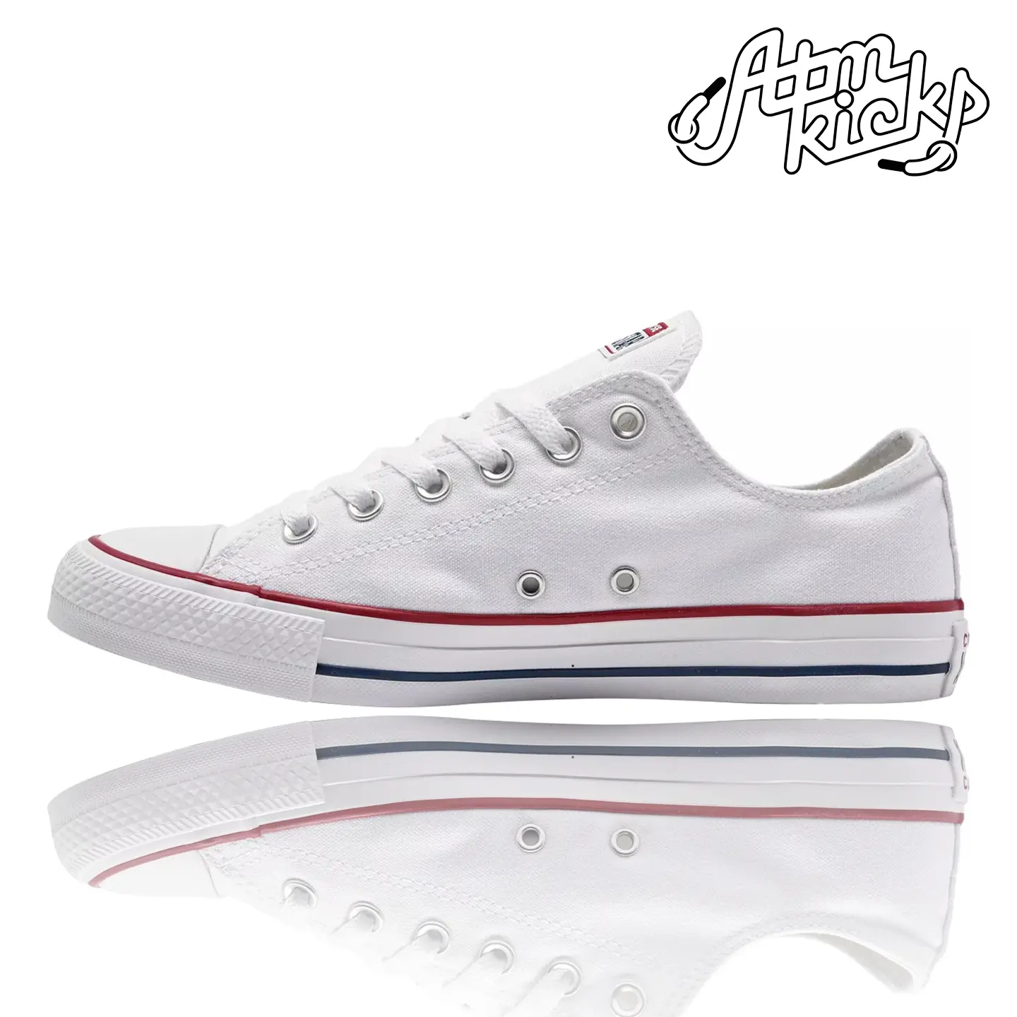 Converse Chuck Taylor All Star Ox Optic White M7652 Authentic Shoes Footwear Sneaker Trainer Comfortable Walking Fashion Trending Gift