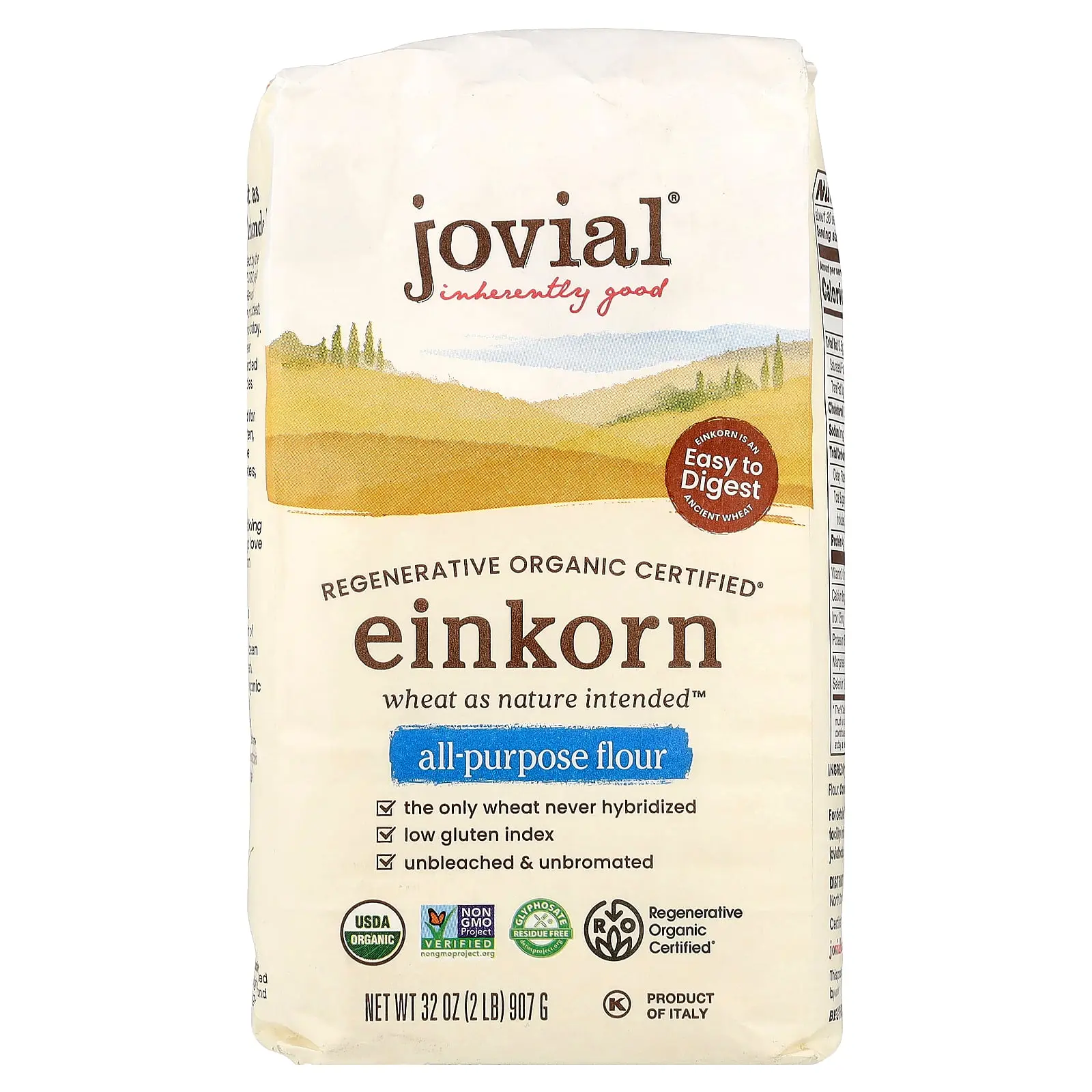 Jovial Organic Einkorn All-Purpose Flour, 32 oz (907 g)