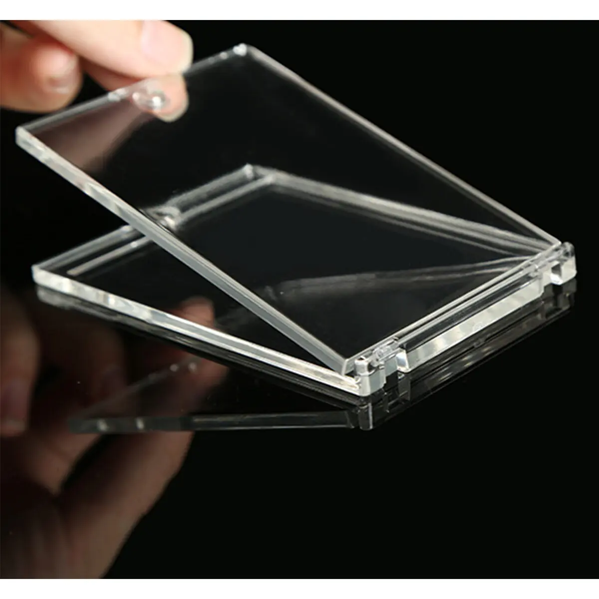 50-Pack 35pt Magnetic Hard Plastic Card Holders with UV Shielding & UV Protection, Premium Storage for Sports & Collectible Game Cards