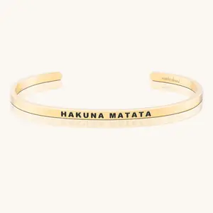 Hakuna Matata - MantraBand Inspirational Adjustable Bracelet Stainless Steel