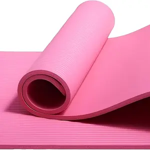 Thickened Exercise & Pilates Yoga Mat with Carry Strap – Heavy Duty Non-Slip Mat for Yoga, Floor Workouts, Stretching & Meditation