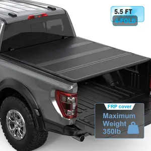 5.5FT 4Fold FRP Hard Tonneau Cover For 2015-2025 Ford F150 F-150 Truck Bed Cover