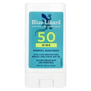Blue Lizard Australian Sunscreen Kids Mineral Sunscreen Stick, SPF 50, 0.5 oz (14 g) Blue Lizard Australian Sunscreen Kids Mineral Sunscreen Stick, SPF 50, 0.5 oz (14 g)