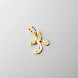 Gold Cursive Letter K Pendant | A-Z Pendants