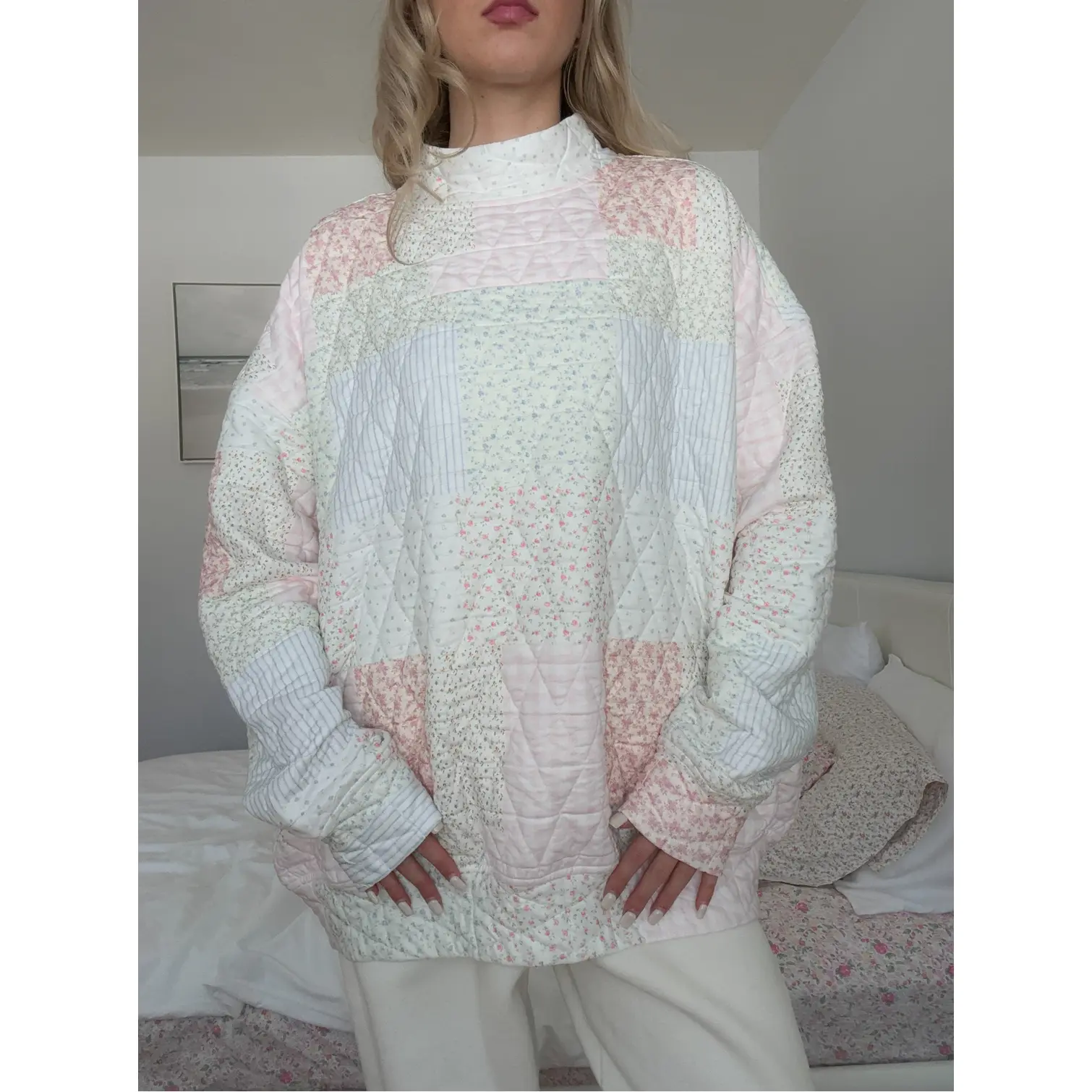 Quilted Mockneck