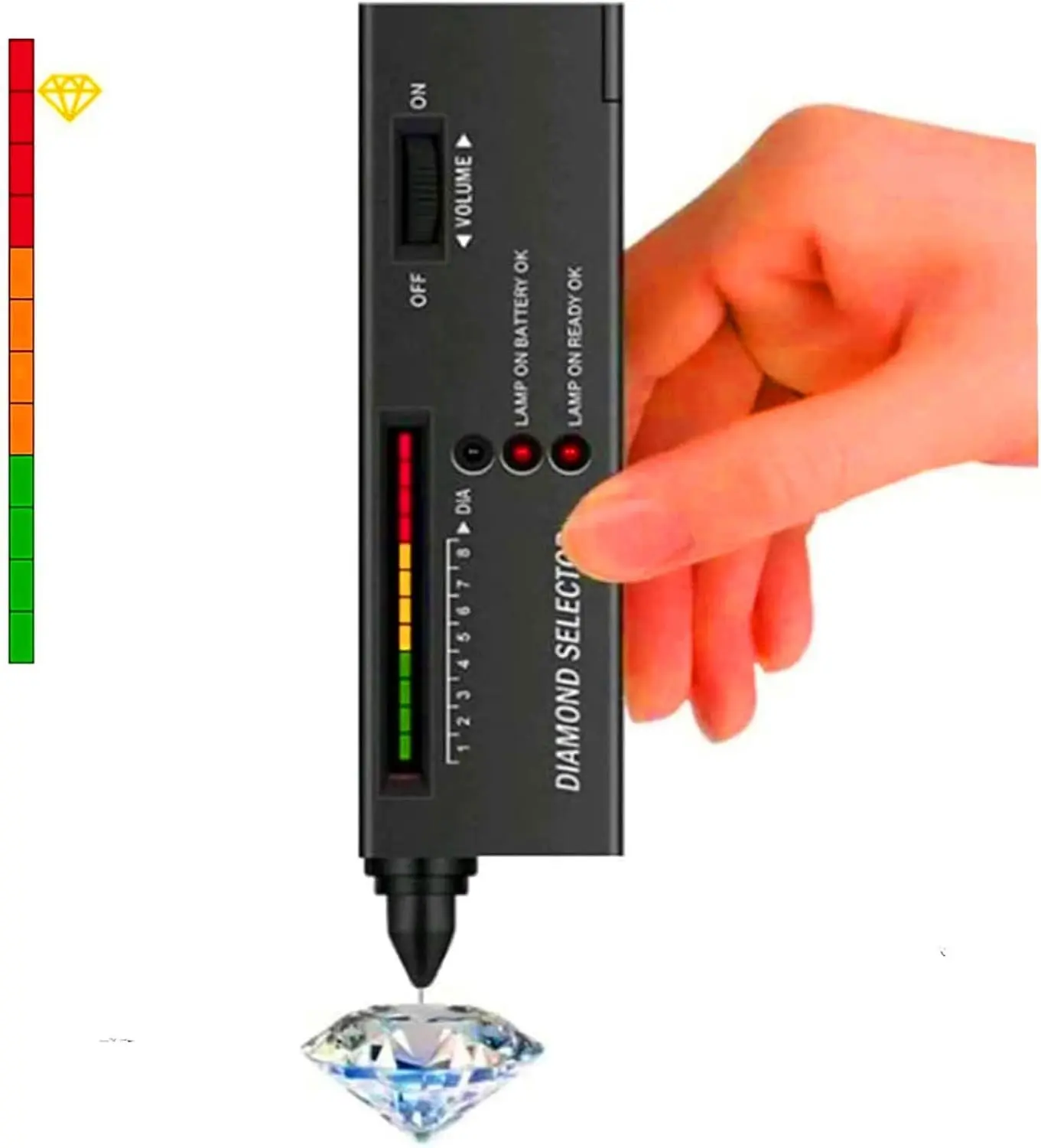 Best Sellers Diamond Tester Pen,High Accuracy Jewelry Diamond Tester Tool for Novice and Expert, Thermal Conductivity Meter(Diamond Tester)