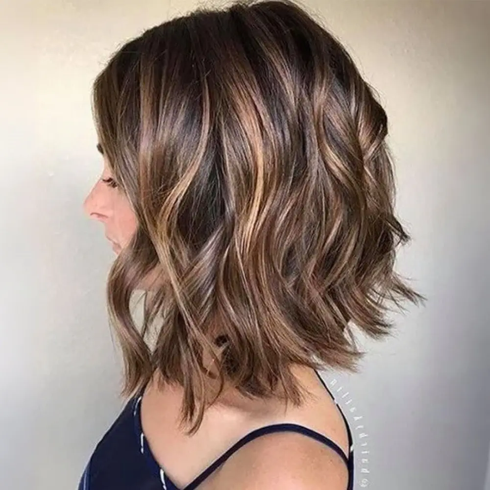 Jessie's Wig [Daphne] True-Hold Glueless Wig Balayage Color Wavy Bob Wig for Women 13x4/5.5x5.5 Lace Glueless Remy Human Hair Wig
