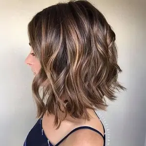 Jessie's Wig [Daphne] True-Hold Glueless Wig Balayage Color Wavy Bob Wig for Women 13x4/5.5x5.5 Lace Glueless Remy Human Hair Wig