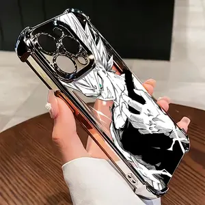 Cool Anime Character Phone Case for iPhone 16 15 14 13 12 11 Pro Max X XR XS Max 8 7 Plus, Anti-Drop Protective Transparent Soft Back Cover
