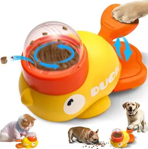 Cat Puzzle Treat Dispenser Toy, Interactive Duck-Shaped Food Slow Feeder for Cats and Small Dogs Enrichment, IQ Training and Exercise 8.6 Inches,  durable  Duck, Cat  snacktime, pet gift small medium dog tiktokshopspringglowup SummerVibes petlovers summer